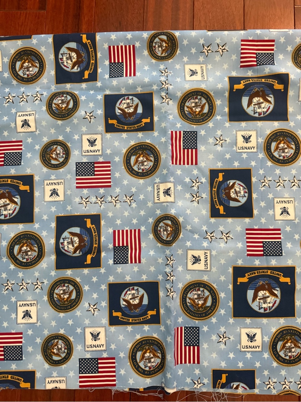 42” By 72” US Navy American Ship USNA Military Cotton Fabric By Robert Kaufman